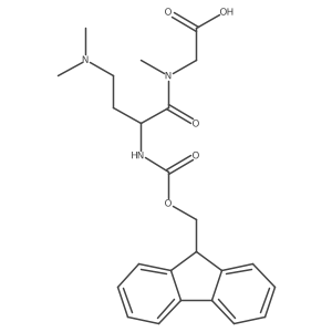 2-[4-(dimethylamino)-2-({[(9H-fluoren-9-yl)methoxy]carbonyl}amino)-N-methylbutanamido]acetic acid Structure