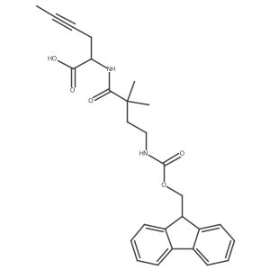 2-[4-({[(9H-fluoren-9-yl)methoxy]carbonyl}amino)-2,2-dimethylbutanamido]hex-4-ynoic acid结构式