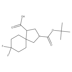 2-[(Tert-butoxy)carbonyl]-8,8-difluoro-2-azaspiro[4.5]decane-4-carboxylic acid结构式