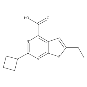 2-Cyclobutyl-6-ethylthieno[2,3-d]pyrimidine-4-carboxylic acid Structure
