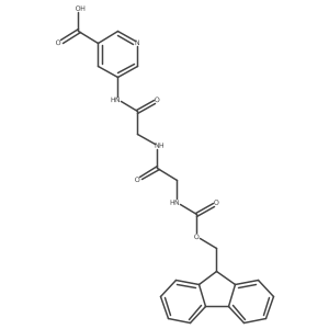 5-{2-[2-({[(9H-fluoren-9-yl)methoxy]carbonyl}amino)acetamido]acetamido}pyridine-3-carboxylic acid Structure