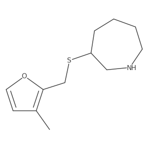 3-{[(3-Methylfuran-2-yl)methyl]sulfanyl}azepane结构式