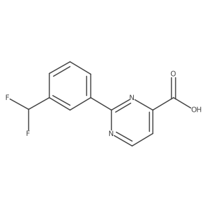 2-[3-(Difluoromethyl)phenyl]pyrimidine-4-carboxylic acid结构式