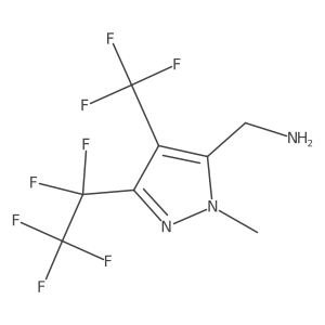 [1-methyl-3-(pentafluoroethyl)-4-(trifluoromethyl)-1H-pyrazol-5-yl]methanamine结构式