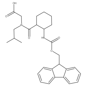2-{1-[2-({[(9H-fluoren-9-yl)methoxy]carbonyl}amino)cyclohexyl]-N-(2-methylpropyl)formamido}acetic acid结构式