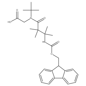 2-[N-tert-butyl-3-({[(9H-fluoren-9-yl)methoxy]carbonyl}amino)-2,2,3-trimethylbutanamido]acetic acid Structure