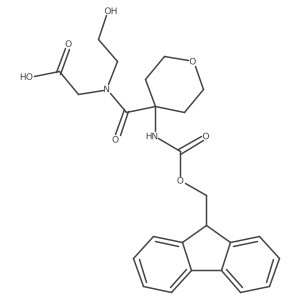 2-{1-[4-({[(9H-fluoren-9-yl)methoxy]carbonyl}amino)oxan-4-yl]-N-(2-hydroxyethyl)formamido}acetic acid Structure