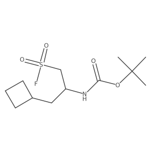 tert-butyl N-[1-cyclobutyl-3-(fluorosulfonyl)propan-2-yl]carbamate结构式