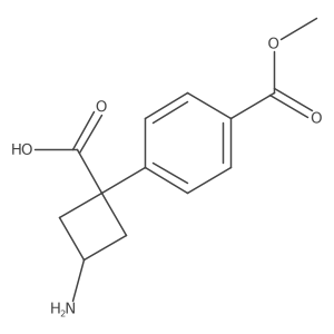 3-Amino-1-[4-(methoxycarbonyl)phenyl]cyclobutane-1-carboxylic acid Structure