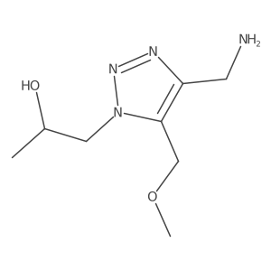 1-[4-(aminomethyl)-5-(methoxymethyl)-1H-1,2,3-triazol-1-yl]propan-2-ol Structure
