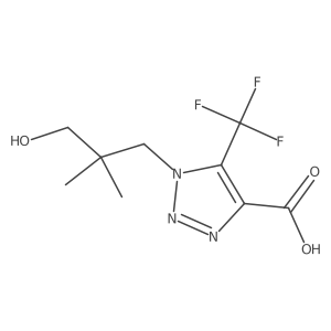 1-(3-hydroxy-2,2-dimethylpropyl)-5-(trifluoromethyl)-1H-1,2,3-triazole-4-carboxylic acid结构式