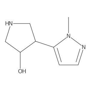 4-(1-methyl-1H-pyrazol-5-yl)pyrrolidin-3-ol Structure