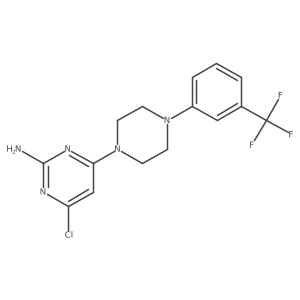 4-Chloro-6-{4-[3-(trifluoromethyl)phenyl]piperazin-1-yl}pyrimidin-2-amine结构式