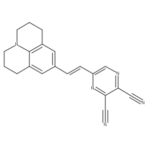 5-[2-(2,3,6,7-Tetrahydro-1H,5H-benzo[ij]quinolizin-9-yl)ethenyl]-2,3-pyrazinedicarbonitrile结构式