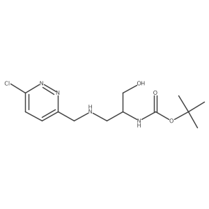 Tert-butyl N-[1-[(6-chloropyridazin-3-yl)methylamino]-3-hydroxypropan-2-yl]carbamate Structure
