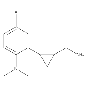 rac-2-[(1R,2R)-2-(aminomethyl)cyclopropyl]-4-fluoro-N,N-dimethylaniline Structure