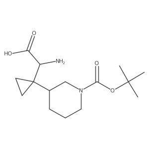 2-Amino-2-(1-{1-[(tert-butoxy)carbonyl]piperidin-3-yl}cyclopropyl)acetic acid结构式