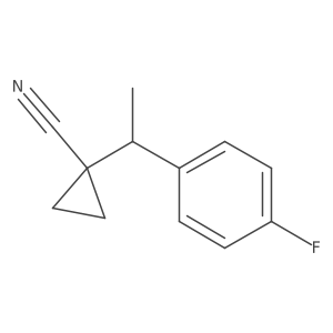 1-[1-(4-Fluorophenyl)ethyl]cyclopropane-1-carbonitrile结构式