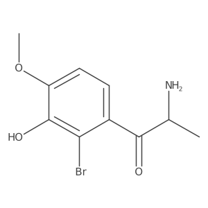 2-Amino-1-(2-bromo-3-hydroxy-4-methoxyphenyl)propan-1-one结构式