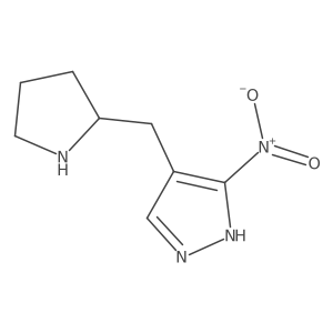 3-nitro-4-[(pyrrolidin-2-yl)methyl]-1H-pyrazole结构式