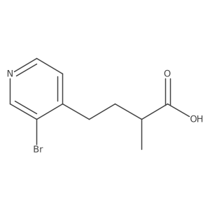 4-(3-Bromopyridin-4-yl)-2-methylbutanoic acid Structure