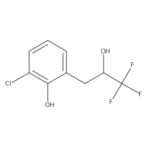 2-Chloro-6-(3,3,3-trifluoro-2-hydroxypropyl)phenol结构式