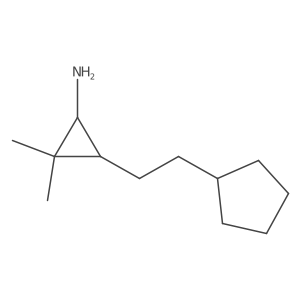 3-(2-Cyclopentylethyl)-2,2-dimethylcyclopropan-1-amine Structure