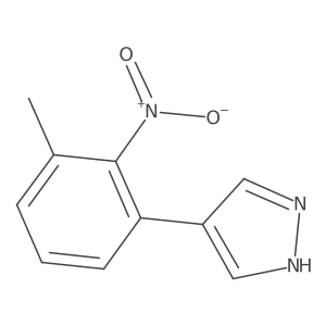 4-(3-methyl-2-nitrophenyl)-1H-pyrazole结构式
