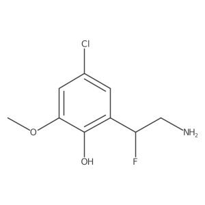 2-(2-amino-1-fluoro-ethyl)-4-chloro-6-methoxy-phenol结构式