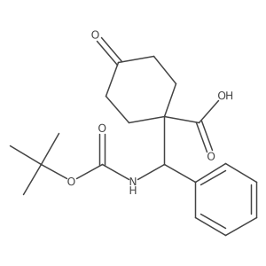 1-({[(Tert-butoxy)carbonyl]amino}(phenyl)methyl)-4-oxocyclohexane-1-carboxylic acid Structure