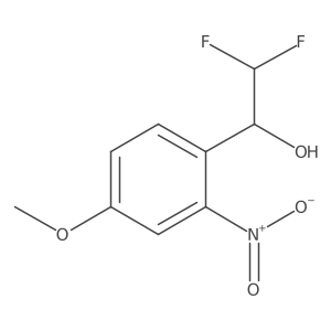2,2-Difluoro-1-(4-methoxy-2-nitrophenyl)ethan-1-ol结构式