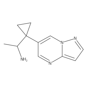 1-(1-{Pyrazolo[1,5-a]pyrimidin-6-yl}cyclopropyl)ethan-1-amine结构式