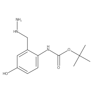 tert-butyl N-[2-(hydrazinylmethyl)-4-hydroxyphenyl]carbamate结构式