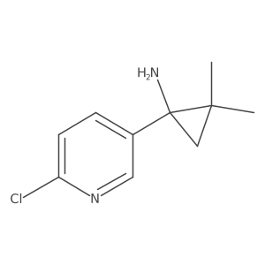 1-(6-Chloropyridin-3-yl)-2,2-dimethylcyclopropan-1-amine Structure