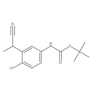 tert-butyl N-[4-chloro-3-(1-cyanoethyl)phenyl]carbamate结构式