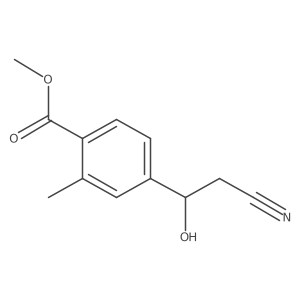 Methyl 4-(2-cyano-1-hydroxyethyl)-2-methylbenzoate Structure
