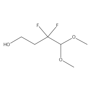 3,3-Difluoro-4,4-dimethoxybutan-1-ol结构式