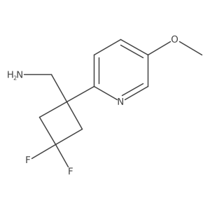 [3,3-Difluoro-1-(5-methoxypyridin-2-yl)cyclobutyl]methanamine结构式
