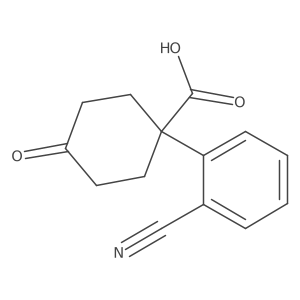 1-(2-Cyanophenyl)-4-oxocyclohexane-1-carboxylic acid结构式