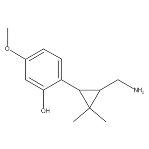 2-[3-(Aminomethyl)-2,2-dimethylcyclopropyl]-5-methoxyphenol Structure