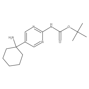 tert-butyl N-[5-(1-aminocyclohexyl)pyrimidin-2-yl]carbamate Structure
