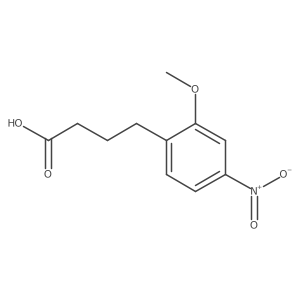 4-(2-Methoxy-4-nitrophenyl)butanoic acid结构式
