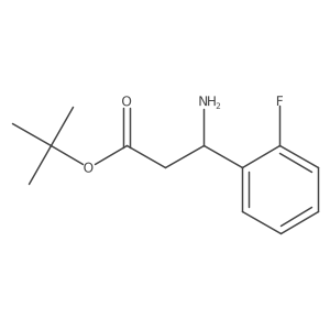 Tert-butyl 3-amino-3-(2-fluorophenyl)propanoate结构式