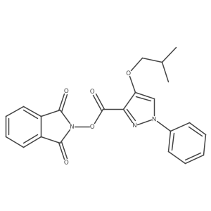 1,3-dioxo-2,3-dihydro-1H-isoindol-2-yl 4-(2-methylpropoxy)-1-phenyl-1H-pyrazole-3-carboxylate结构式