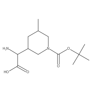 2-Amino-2-(1-(tert-butoxycarbonyl)-5-methylpiperidin-3-yl)acetic acid结构式