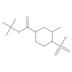 Tert-butyl (3S)-4-chlorosulfonyl-3-methylpiperazine-1-carboxylate结构式