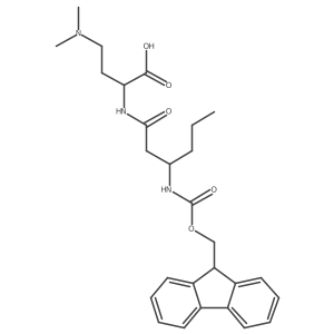 4-(dimethylamino)-2-[(3S)-3-({[(9H-fluoren-9-yl)methoxy]carbonyl}amino)hexanamido]butanoic acid结构式