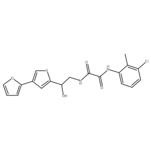 N'-(3-chloro-2-methylphenyl)-N-{2-[4-(furan-2-yl)thiophen-2-yl]-2-hydroxyethyl}ethanediamide结构式