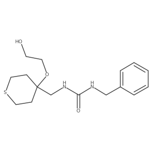 1-benzyl-3-((4-(2-hydroxyethoxy)tetrahydro-2H-thiopyran-4-yl)methyl)urea Structure