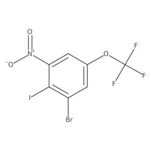 1-Bromo-2-iodo-3-nitro-5-(trifluoromethoxy)benzene结构式